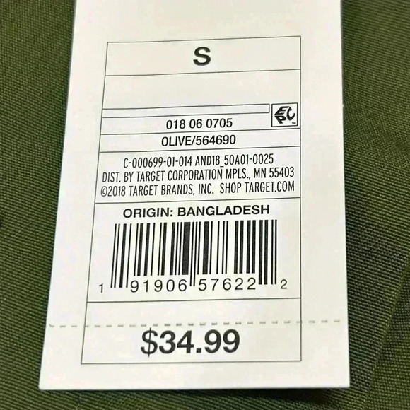 A New Day Jacket Women's  Small Button Up Pocket Cotton Tactile Olive Layer Hike - Picture 7 of 7